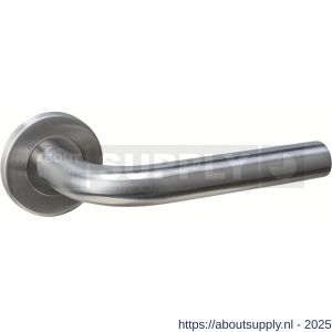 Intersteel 1022 deurkruk gatdeel rechts Q 02 op rozet verdekt diameter 52x6 mm RVS - S26011216 - afbeelding 1