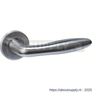 Intersteel 1023 deurkruk gatdeel rechts Q 03 op rozet verdekt diameter 52x6 mm RVS - S26011218 - afbeelding 1