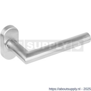 Intersteel Essentials 1235 deurkruk Jura op rozet verdekt ovaal 65x30x10 mm RVS - S26000596 - afbeelding 1