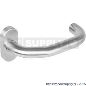 Intersteel Essentials 1236 deurkruk Verkropt op rozet verdekt ovaal 65x30x10 mm RVS - S26000599 - afbeelding 1