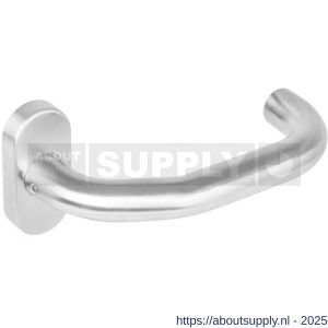 Intersteel 1236 deurkruk gatdeel Verkropt op rozet verdekt ovaal 65x30x10 mm RVS - S26001561 - afbeelding 1
