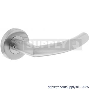 Intersteel 1238 deurkruk Half rond-90 graden Basic op rozet verdekt diameter 53x9 mm RVS - S26007037 - afbeelding 1