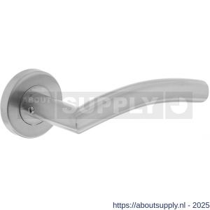 Intersteel 1240 deurkruk Lisa-90 graden Basic op rozet verdekt diameter 53x9 mm RVS - S26007038 - afbeelding 1