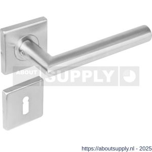 Intersteel 1242 deurkruk Jura op rozet verdekt 53x53x8 mm met nokken en sleutelrozetten RVS - S26000519 - afbeelding 1