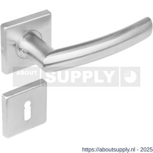 Intersteel 1248 deurkruk Blok op rozet verdekt 53x53x8 mm met nokken en sleutelrozetten RVS - S26000528 - afbeelding 1