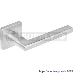 Intersteel 1252 deurkruk gatdeel Hoek 90 graden-plat op rozet verdekt 53x53x8 mm met nokken RVS - S26005558 - afbeelding 1