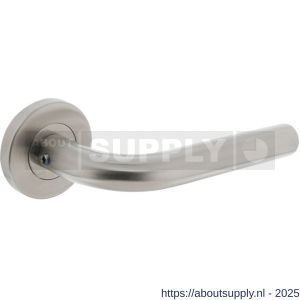 Intersteel 1270 deurkruk gatdeel rechts Recht op rozet verdekt diameter 53x8 mm met nokken EN 1906/4 RVS - S26001565 - afbeelding 1