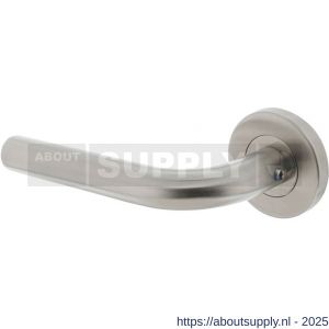 Intersteel 1270 deurkruk gatdeel links Recht op rozet verdekt diameter 53x8 mm met nokken EN 1906/4 RVS - S26001566 - afbeelding 1