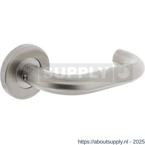 Intersteel 1271 deurkruk gatdeel rechts Rond op rozet verdekt diameter 53x8 mm met nokken EN 1906/4 RVS - S26005568 - afbeelding 1
