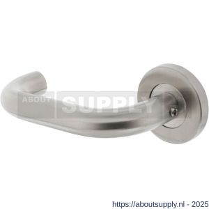 Intersteel 1271 deurkruk gatdeel links Rond op rozet verdekt diameter 53x8 mm met nokken EN 1906/4 RVS - S26005569 - afbeelding 1