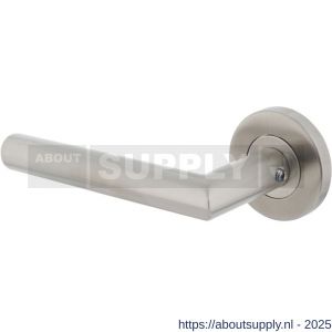 Intersteel 1272 deurkruk gatdeel links Jura op rozet verdekt diameter 53x8 mm met nokken EN 1906/4 RVS - S26005580 - afbeelding 1