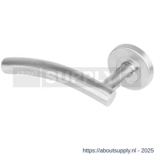 Intersteel 1274 deurkruk gatdeel links Gebogen op rozet verdekt diameter 53x8 mm met nokken EN 1906/4 RVS - S26005598 - afbeelding 1