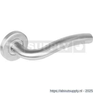 Intersteel 1275 deurkruk gatdeel rechts Lisa op rozet verdekt diameter 53x8 mm met nokken EN 1906/4 RVS - S26005605 - afbeelding 1