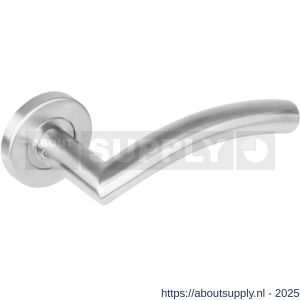 Intersteel 1276 deurkruk gatdeel rechts Lisa-90 graden op rozet verdekt diameter 53x8 mm met nokken EN 1906/4 RVS - S26005613 - afbeelding 1