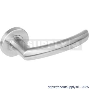 Intersteel 1278 deurkruk gatdeel rechts Blok op rozet verdekt diameter 53x8 mm met nokken EN 1906/4 RVS - S26005629 - afbeelding 1