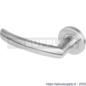 Intersteel 1278 deurkruk gatdeel links Blok op rozet verdekt diameter 53x8 mm met nokken EN 1906/4 RVS - S26005630 - afbeelding 1