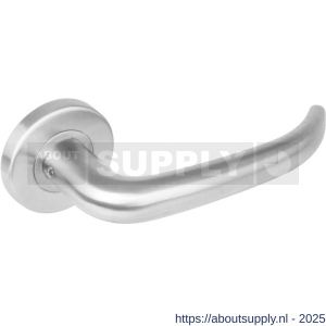 Intersteel 1282 deurkruk gatdeel rechts Sabel op rozet verdekt diameter 53x8 mm met nokken EN 1906/4 RVS - S26001618 - afbeelding 1