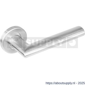 Intersteel 1283 deurkruk gatdeel rechts Girona op rozet verdekt diameter 53x8 mm met nokken EN 1906/4 RVS - S26005645 - afbeelding 1