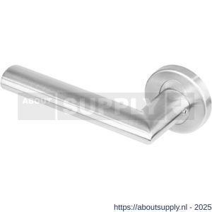 Intersteel 1283 deurkruk gatdeel links Girona op rozet verdekt diameter 53x8 mm met nokken EN 1906/4 RVS - S26005646 - afbeelding 1