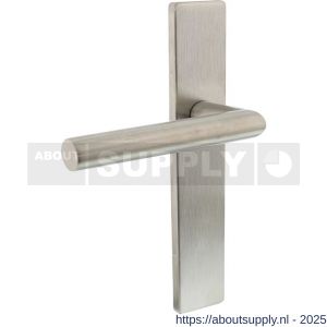 Intersteel 1307 deurkruk gatdeel links Jura op schild verdekt rechthoekig 219x40 mm met nokken blind RVS EN 1906/4 - S26010135 - afbeelding 1