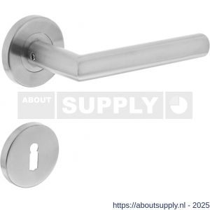 Intersteel 1317 deurkruk Jura op rozet verdekt diameter 55x8 mm met nokken en sleutelrozetten RVS - S26005715 - afbeelding 1