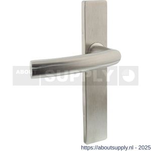 Intersteel 1327 deurkruk gatdeel links Blok op schild verdekt rechthoekig 219x40 mm met nokken blind RVS EN 1906/4 - S26005738 - afbeelding 1