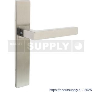 Intersteel 1337 deurkruk gatdeel rechts Vierkant op schild verdekt rechthoekig 219x40 mm met nokken blind RVS EN 1906/4 - S26005757 - afbeelding 1