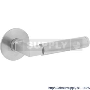 Intersteel Essentials 1839 deurkruk Baustil op rozet verdekt met magneet diameter 55x3 mm met nokken RVS - S26007494 - afbeelding 1