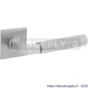 Intersteel Essentials 1849 deurkruk Baustil op rozet verdekt met magneet 55x55x3 mm met nokken RVS - S26007495 - afbeelding 1