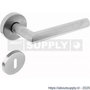 Intersteel 1951 deurkruk Jura met rozet verdekt ATP diameter 51x10 mm met nokken en sleutelrozetten RVS - S26005803 - afbeelding 1