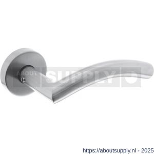 Intersteel Living 1954 deurkruk Lisa-90 graden met rozet verdekt ATP diameter 51x10 mm met nokken RVS - S26007067 - afbeelding 1