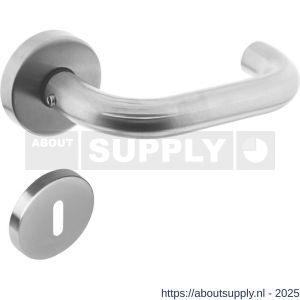 Intersteel 1956 deurkruk Rond met rozet verdekt ATP diameter 51x10 mm met nokken en sleutelrozetten RVS - S26005832 - afbeelding 1