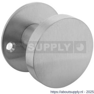 Intersteel 2165 knop plat vast op platte rozet diameter 50x2 mm met M4 bevestiging en stift RVS - S26008548 - afbeelding 1