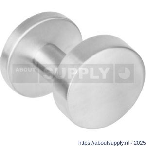 Intersteel Essentials 2246 knoprozet plat met stift M10-8x85 mm verkropt vast op rozet met nokken diameter 53x8 mm RVS - S26005847 - afbeelding 1