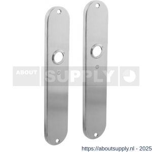 Intersteel 2694 langschild ovaal 220x41 mm blind RVS - S26003032 - afbeelding 1