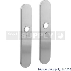 Intersteel 2696 schild ovaal verdekt 220x42 mm blind RVS - S26007643 - afbeelding 1