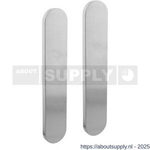 Intersteel 2696 schild ovaal verdekt 220x42 mm geheel blind RVS - S26003057 - afbeelding 1