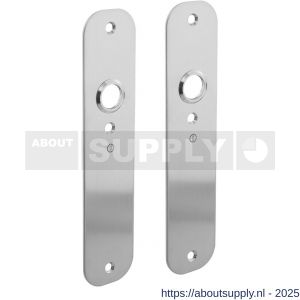 Intersteel 2698 schild plat afgerond 190x42x2 mm blind RVS - S26002903 - afbeelding 1