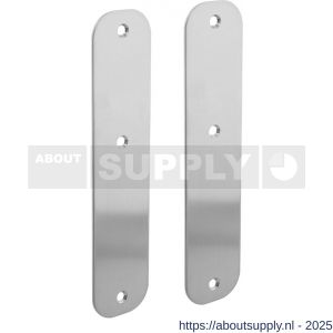 Intersteel 2698 schild plat afgerond 190x42x2 mm geheel blind RVS - S26002904 - afbeelding 1