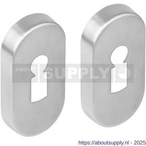 Intersteel Essentials 3417 sleutelrozetten verdekt ovaal 65x30x10 mm RVS - S26011085 - afbeelding 1