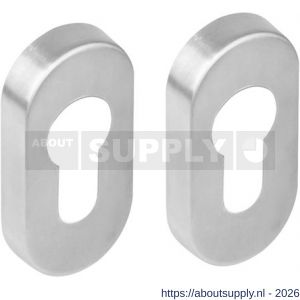 Intersteel Essentials 3417 cilinderrozetten verdekt ovaal 65x30x10 mm RVS - S26011086 - afbeelding 1