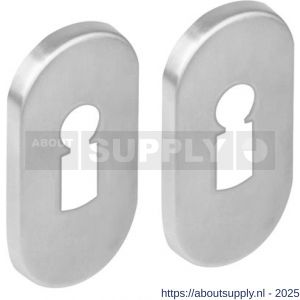 Intersteel Essentials 3418 sleutelrozetten verdekt ovaal 65x30x5 mm RVS - S26011087 - afbeelding 1
