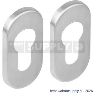 Intersteel Essentials 3418 cilinderrozetten verdekt ovaal 65x30x5 mm RVS - S26011088 - afbeelding 1