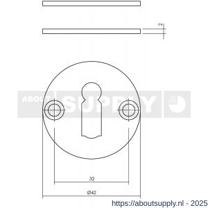 Intersteel Essentials 3421 sleutelrozetten diameter 42x2 mm RVS - S26011091 - afbeelding 2