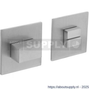 Intersteel 3424 WC-sluiting verdekt met magneet 55x55x3 mm met nokken en stift 7x7 mm RVS - S26008565 - afbeelding 1