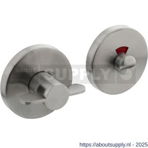 Intersteel Living 3464 WC-sluiting verdekt diameter 55x8 mm met nokken en stift 8x8 mm RVS circulair geborsteld - S26007620 - afbeelding 1