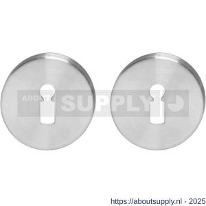 Intersteel 3464 sleutelrozetten verdekt diameter 55x8 mm met nokken RVS circulair geborsteld - S26011381 - afbeelding 1