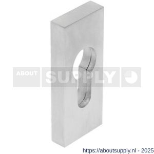 Intersteel Essentials 3752 veiligheid schuifrozet rechthoekig 69x30x9 mm profielcilindergat RVS - S26007694 - afbeelding 1