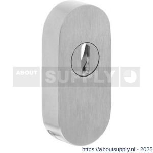 Intersteel Essentials 3752 SKG2 veiligheid schuifrozet ovaal 73x33x15 mm met sleufplaatje met blindklinkmoeren RVS - S26008577 - afbeelding 1