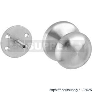 Intersteel Essentials 3930 voordeurknop Paddenstoel diameter 58 mm op achterplaat diameter 66 mm éénzijdige montage RVS - S26006035 - afbeelding 1